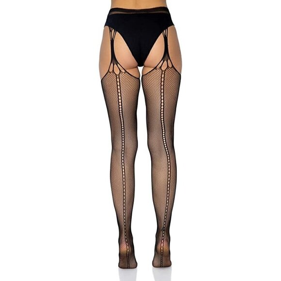 FISHNET Stockings Garter Mesh Lingerie Bodysuit Body Soft BDSM Bondage Cosplay - Picture 8 of 9